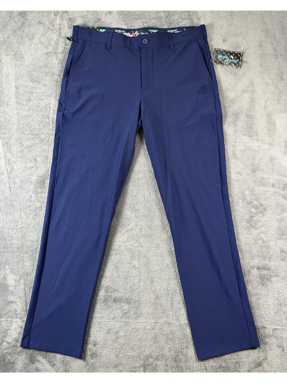 Birdie Bound Golf Pants Mens Size 34x32 Blue Flex Waist Straight Fit Casual NWT